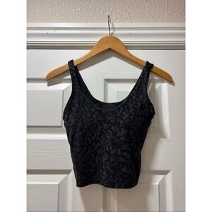 Lululemon Black Printed Cropped Align Tank Top Size 4
